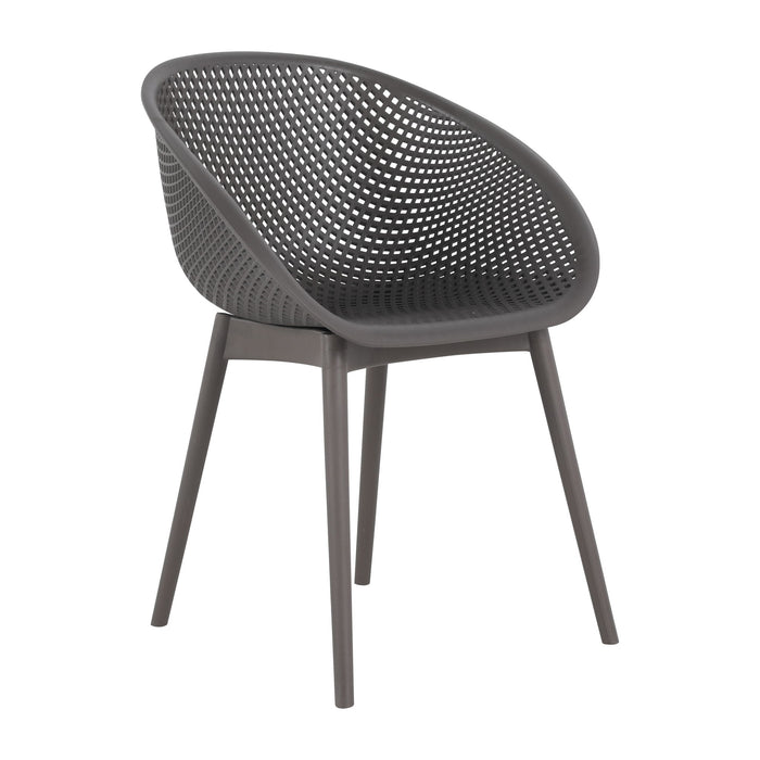 2 Piece Durable Single Chair With Mesh Hollow Out Design