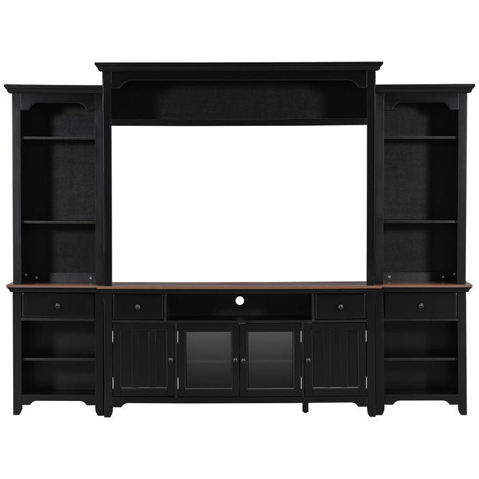 Extra Large TV Stand, Entertainment Center With Storage Cabinets