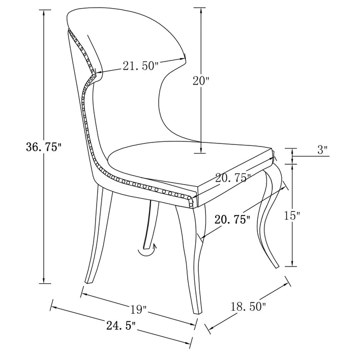Daphne - Upholstered Dining Side Chair (Set of 2)