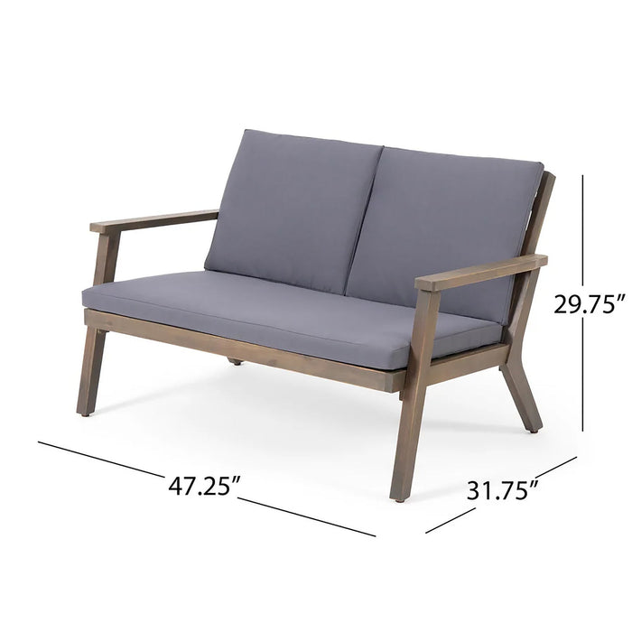 Avacyn - Outdoor Acacia Wood 4 Seater Chat Set With Cushions