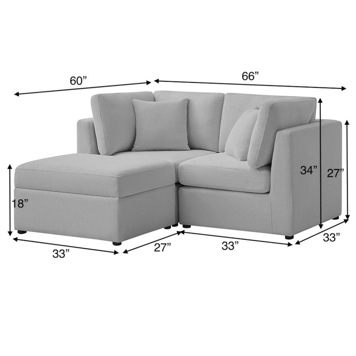 Chauncy - Sectional With Storage Ottoman
