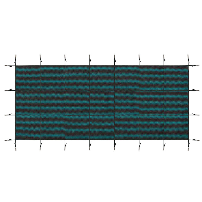 Swimming Pool Safety Cover For Rectangular Underground Pools - Green