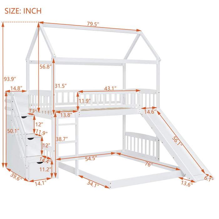 House Bunk Bed With Slide