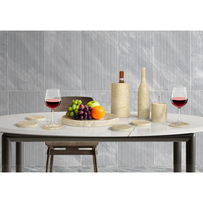 10 Pieces Luxury Natural Marble Dining Room Accessories Set