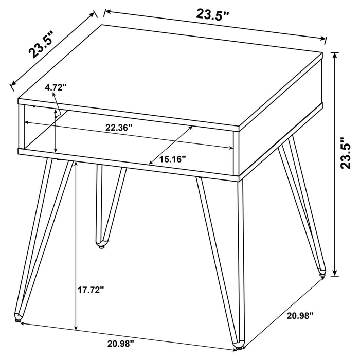 Square End Table - Brown
