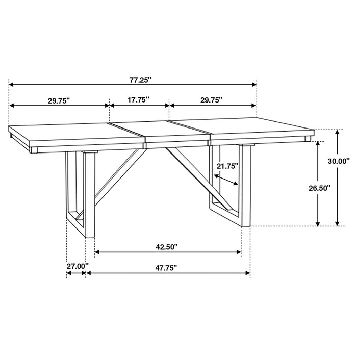 Rivera - Extension Dining Table - Natural Walnut