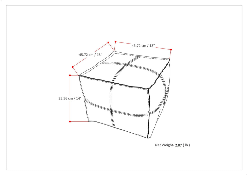 Brody - Versatile Square Pouf