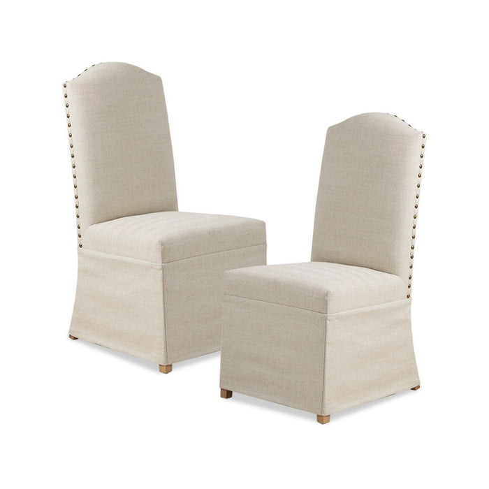 Dining Chair With Skirts (Set of 2) - Beige