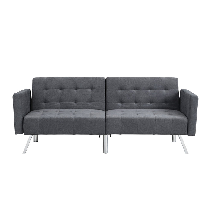 Futon Sofa Bed Convertible Folding Lounge Couch, Armrests