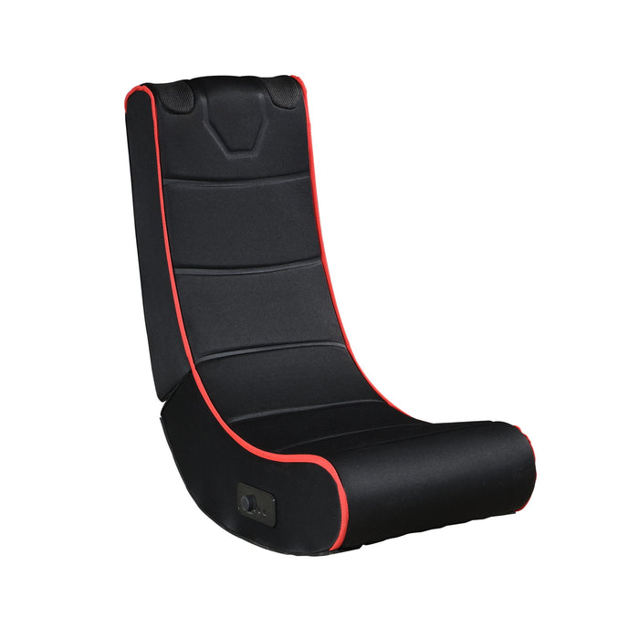 Foldable Gaming Chair With Onboard Speakers, Bluetooth Connection - Black / Red