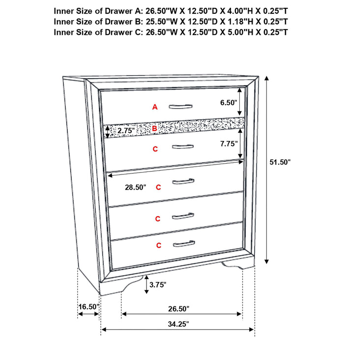 Annie - 6 Drawer Bedroom Chest