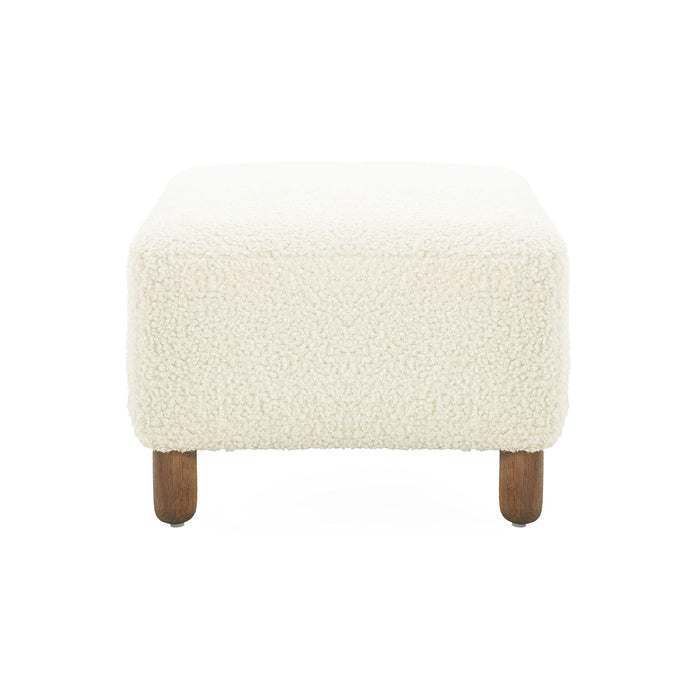Contemporary Ottoman With Foam Cushion And Durable Upholstery