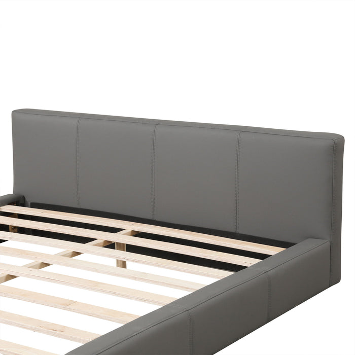 Stylish Upholstered Bed With Birch Wood Frame