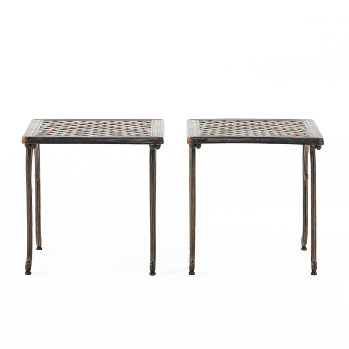 Laughlin - Traditional Style Cast End Table Set - Antique Espresso