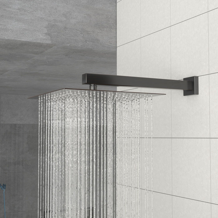 10" Square Rainfall Shower Head With Silicone Nozzle - Oil-Rubbed Bronze