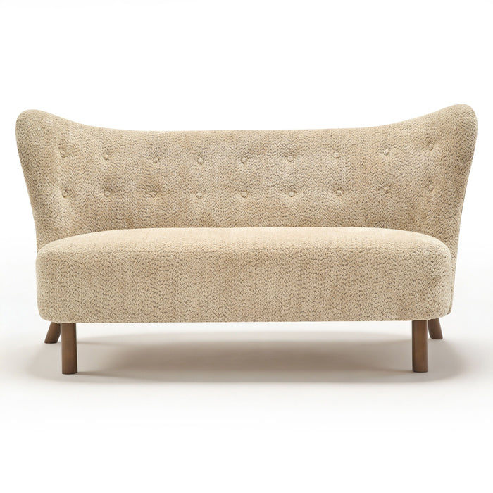 Nordic Chair Laid Back Loveseats With Curved Backres, No Armrests