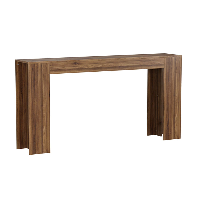 Farmhouse Style Extra Long Walnut Console Table