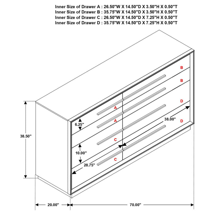 Prescott - 8 Drawer Dresser