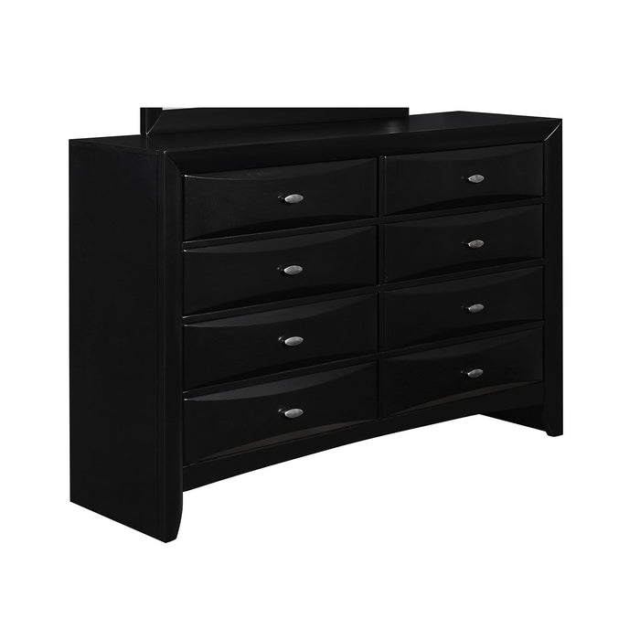 Lucille - 5 Piece Bedroom Set With Storage Drawers And Bookcase Headboard