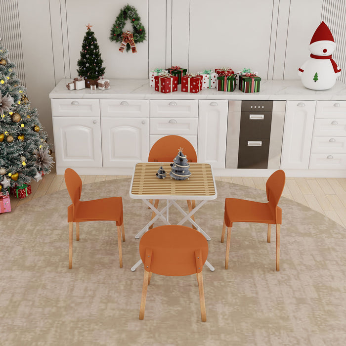 4 Piece Set Of Single Chairs With A Design Combining Modern And Traditional Elements