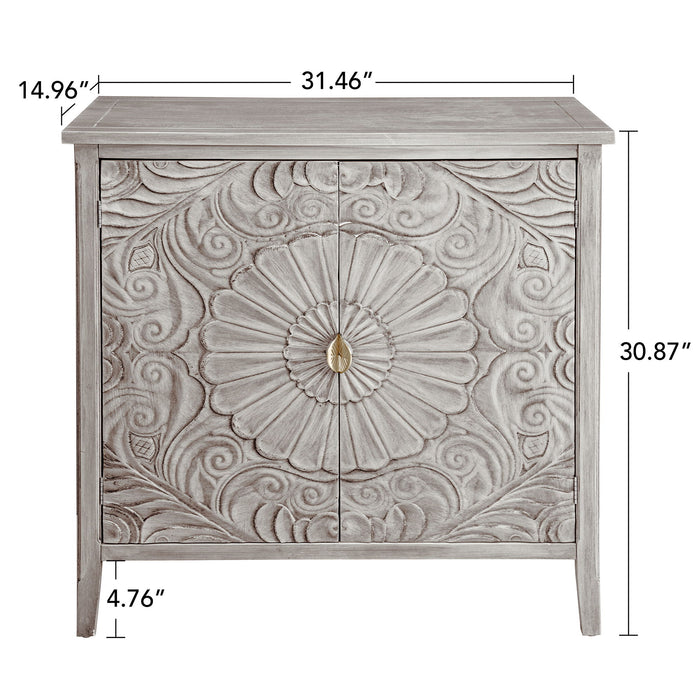 2 Door Cabinet, Suitable For Bedroom - Light Gray