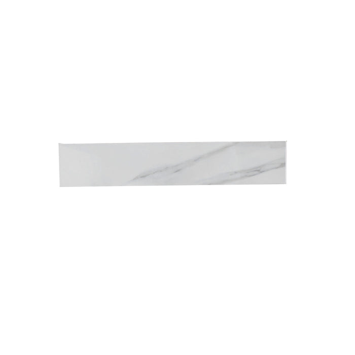 Sintered Stone Bathroom Vanity Top With 4" Backsplash And 22" Sidesplash - Carrara White