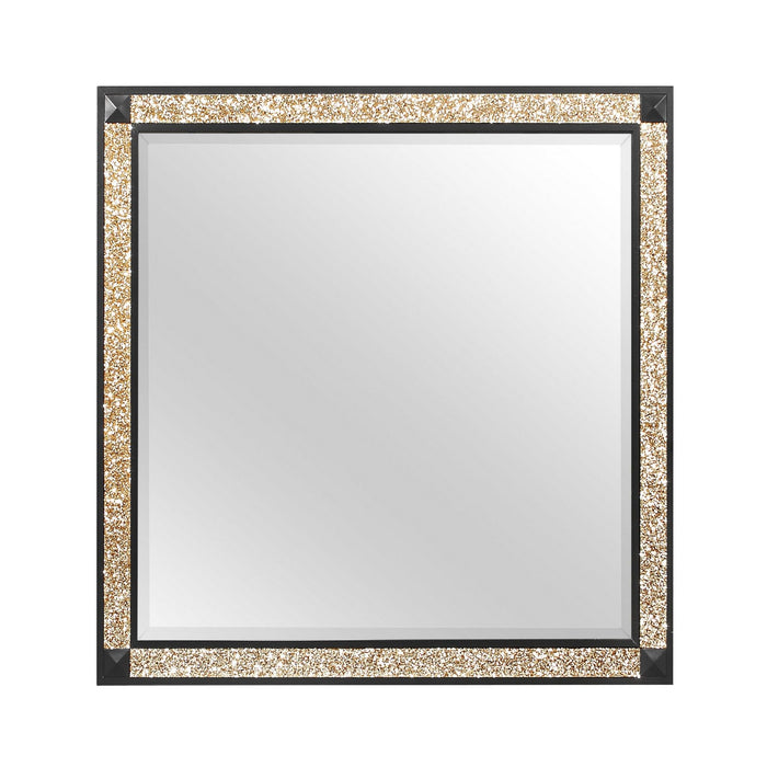 Lively - Mirror With Glitter Detail - Black