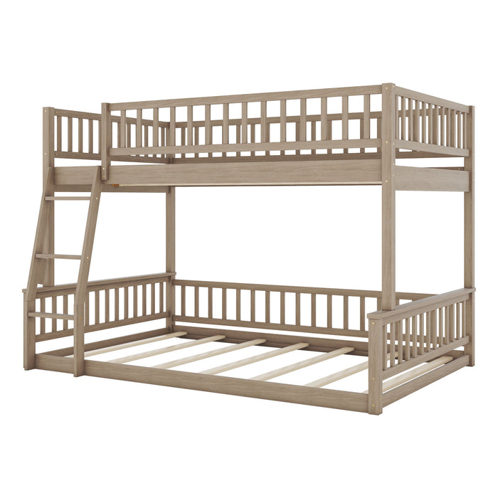 Bunk Bed With Ladder And Guardrails