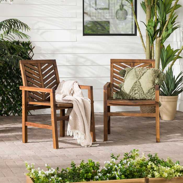 Modern 2 Piece Chevron Patio Chairs