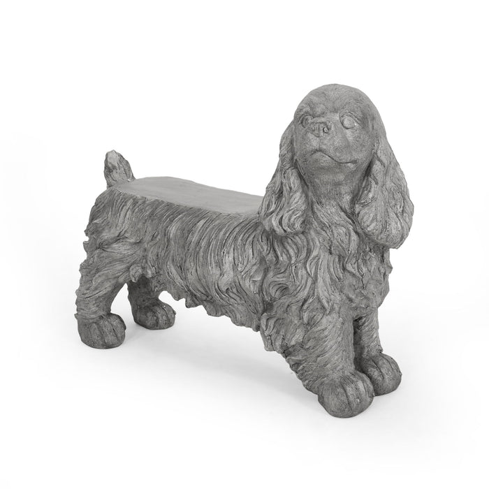 Cocker Spaniel Dog Statue - Gray