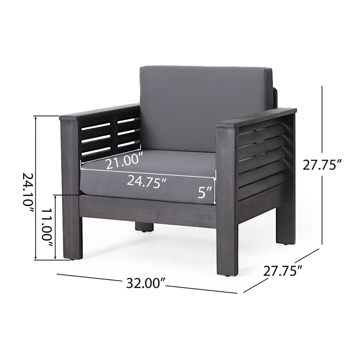 Slat Design Club Chairs With Cushions