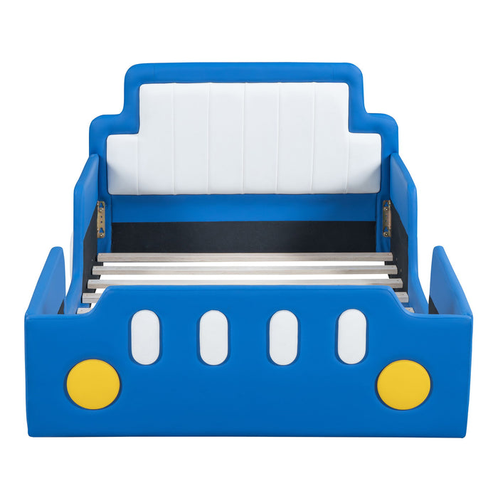 Race Car Shaped Platform Bed With Wheels