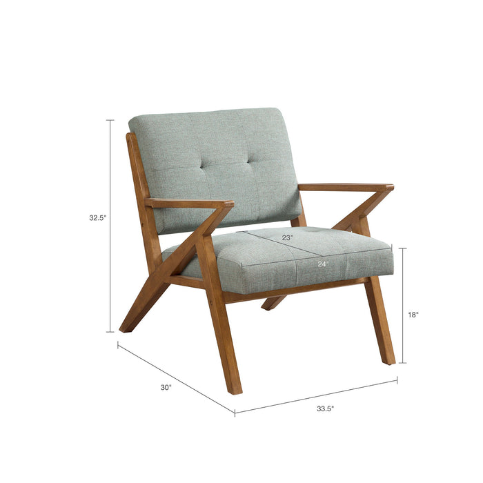 Lounge Chair With Tufted Upholstery And Solid Frame