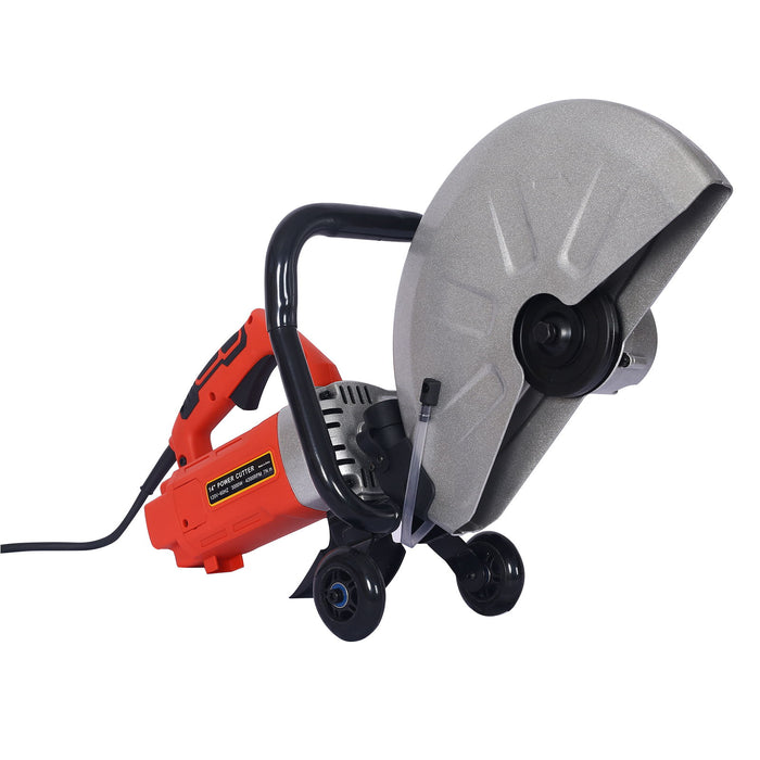 Heavy Duty Electric 14" Cut Off Saw With Water Line Attachment - Black / Silver