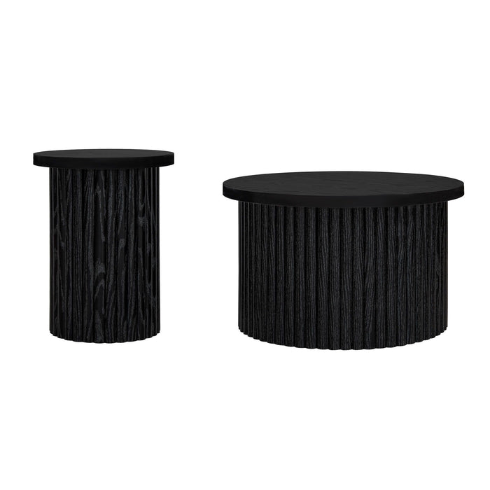Modern Round Coffee Table And Side Table (Set of 2)