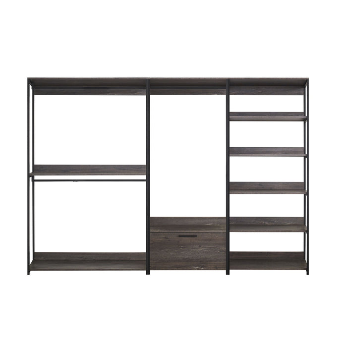 Monica - Walk-In Closet System, Modular Design - Rustic