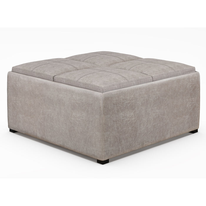 Avalon - Square Coffee Table, Storage Ottoman
