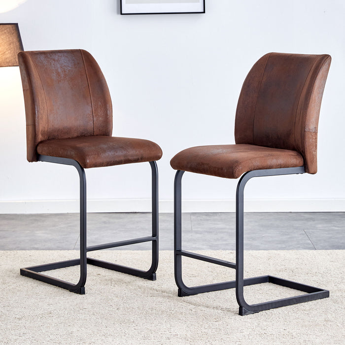 Modern Chairs With Cushions And Metal Legs (Set of 2)
