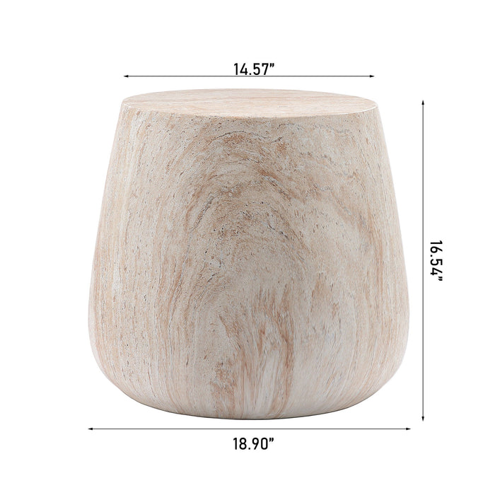 Drum Accent Coffee Table - Beige / Yellow