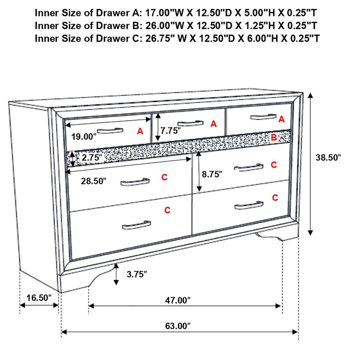 Annie - 9 Drawer Dresser