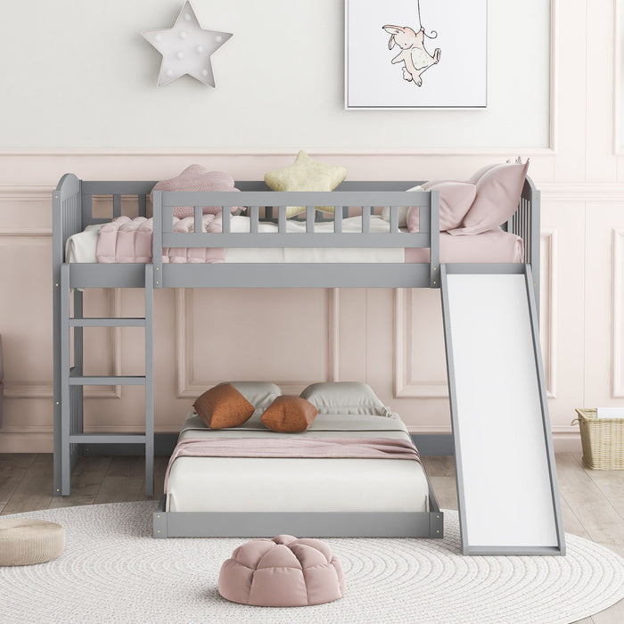 Functional Bunk Bed With Convertible Ladder And Slide
