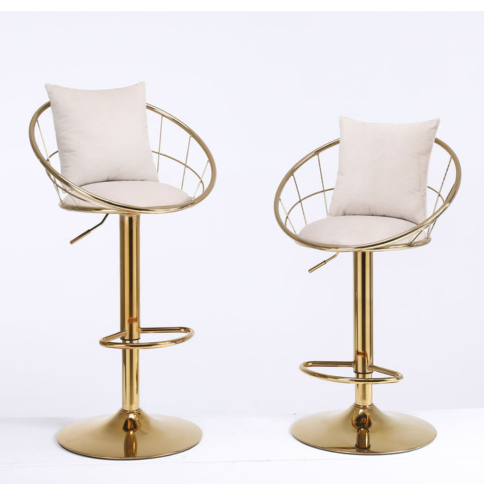 Unique Design Bar Chair, 360 Degree Rotation, Adjustable Height, Suitable For Dining Room And Bar