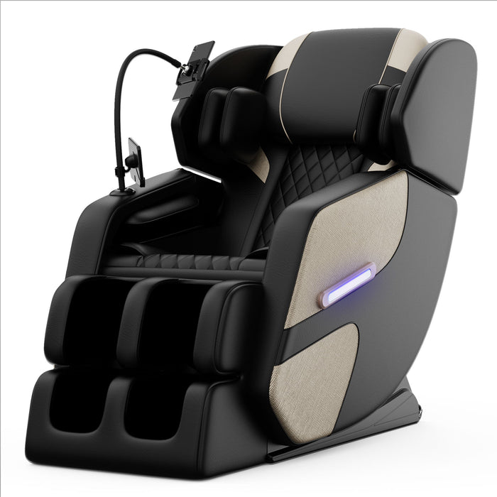 Massage Chair Recliner With Zero Gravity With Full Body Air Pressure - Black / Blue / Gold