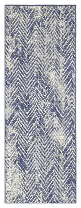 Sunshine - 5'3" X 7'3" Indoor & Outdoor Polypropylene Area Rug - Blue