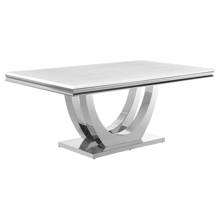 Kerw - 7 Piece Rectangular Dining Table Set - Gray