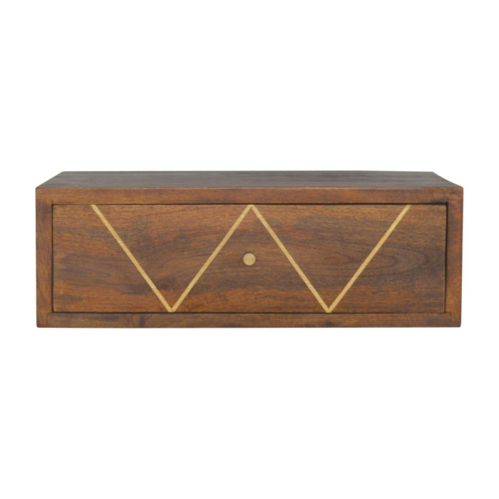 Floating Bedside Table - Chestnut