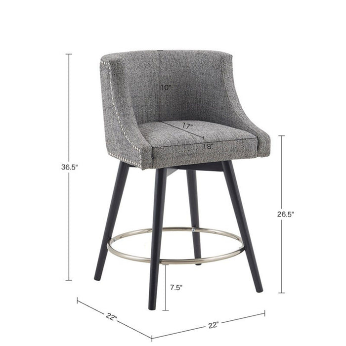 Mateo - Swivel Counter Stool - Gray