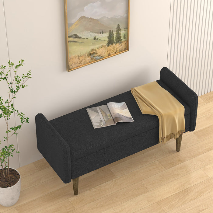 Teddy Velvet Storage Stool With Storage Space For Apartments
