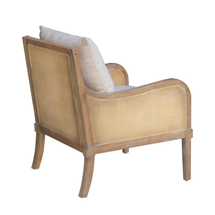 Lily Pond - Accent Chair With Removable Back Cushion - Beige / Natural