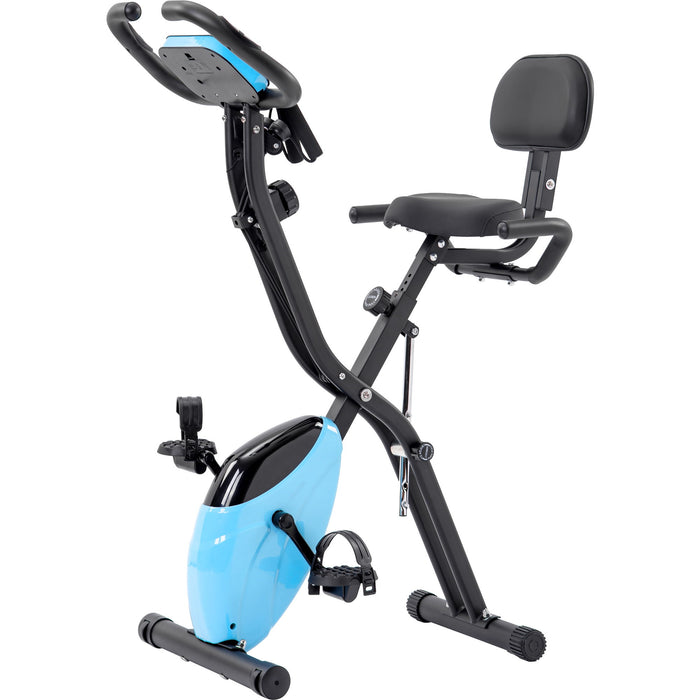 Exercise Bike Folding Stationary Bikes For Home With 16 Level Magnetic Resistance